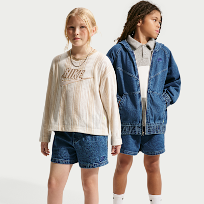Nike Sportswear Collection Older Kids' Denim Shorts. Nike ID